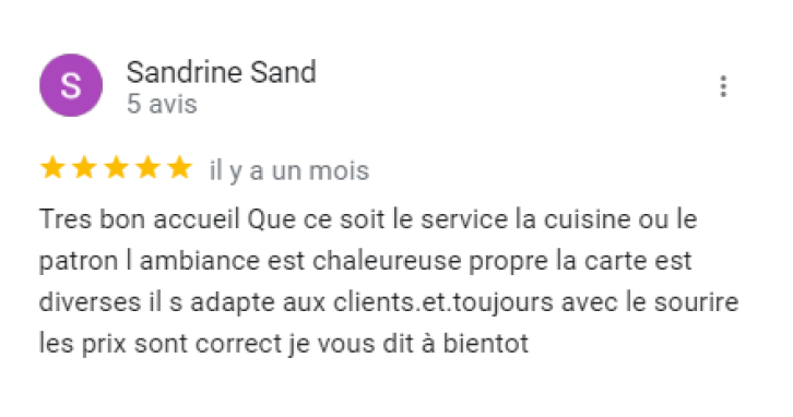 Avis Sandrine Sand